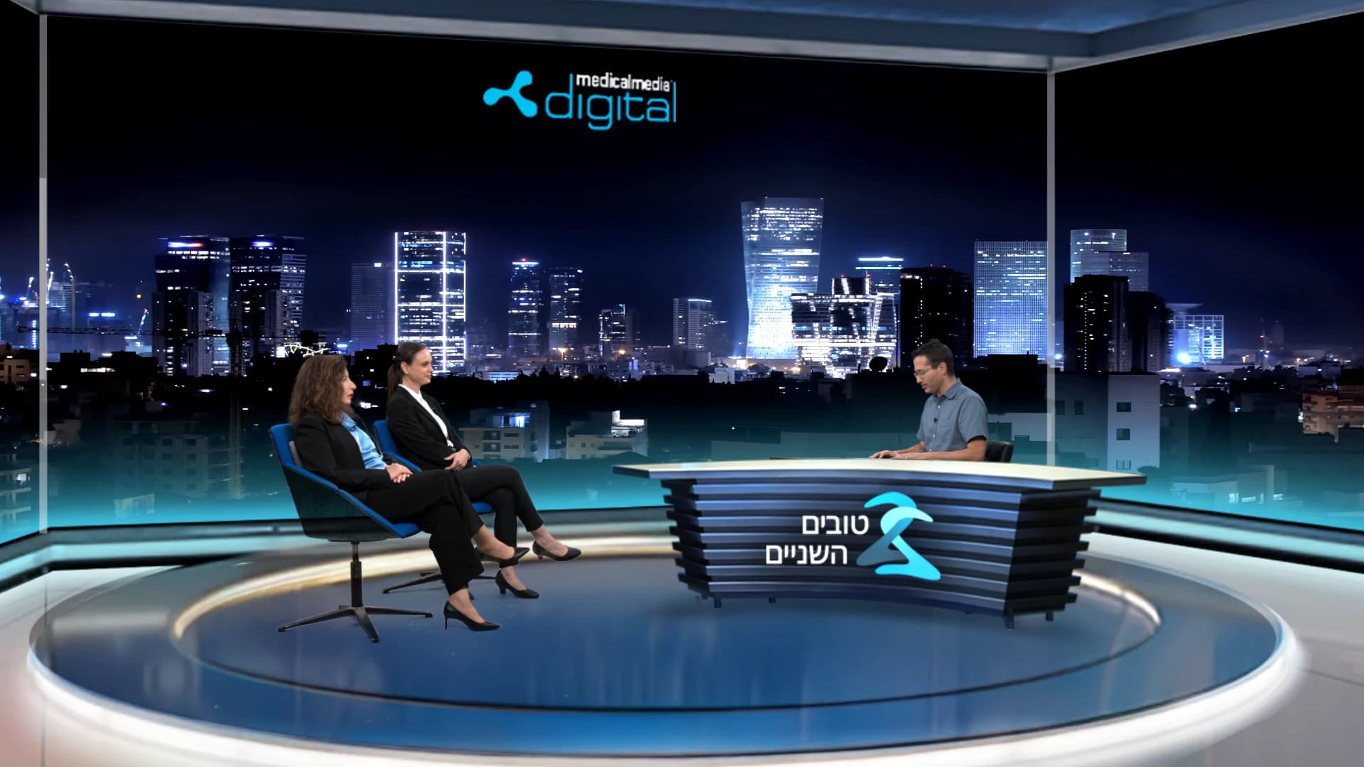 ד"ר גלית אבינועם-דר באולפן השידור במהלך ראיון טלוויזיוני